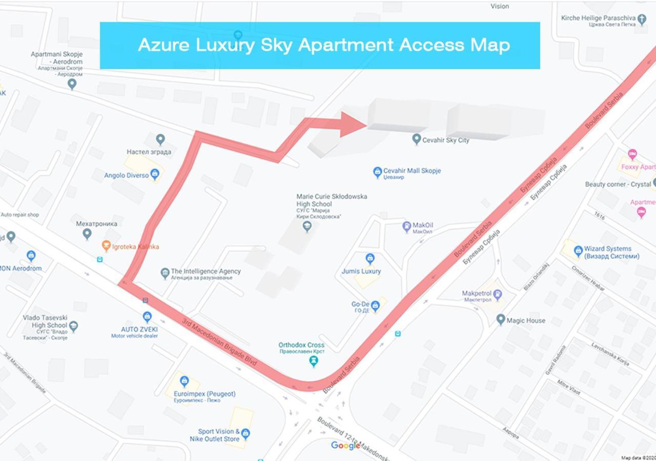 Azure Luxury Sky Apartment Skopje Eksteriør billede